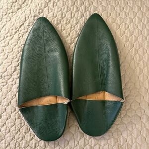 Green Leather Women's Shoes